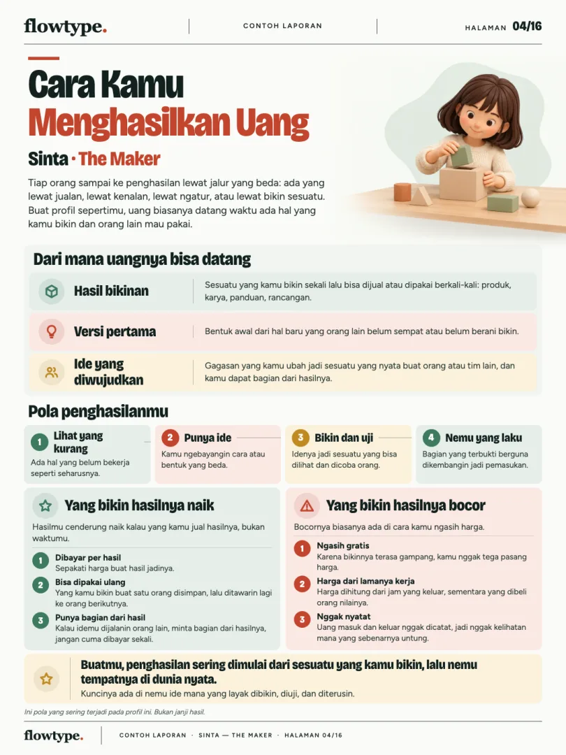 Contoh halaman 4: Cara Kamu Menghasilkan Uang